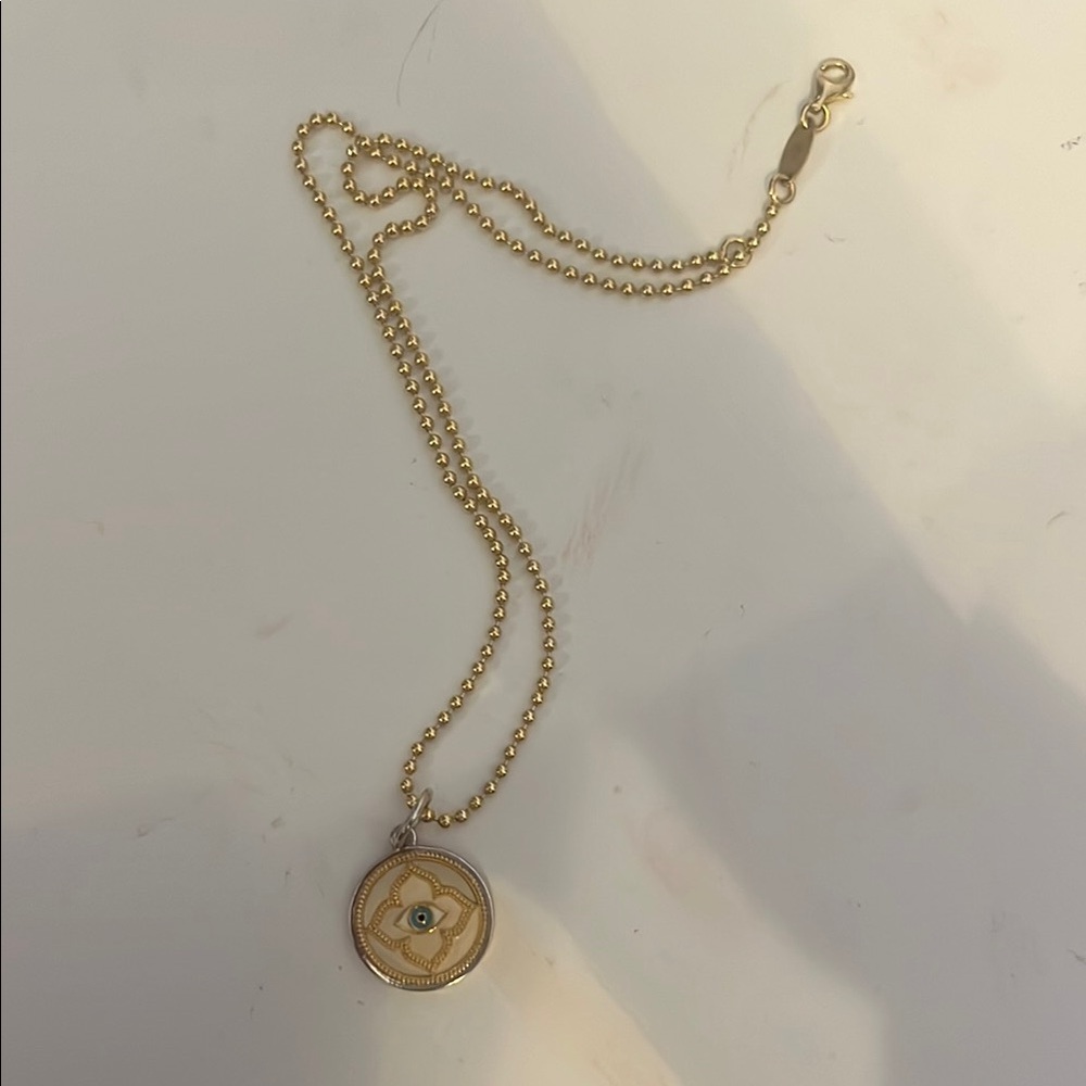LOLA Gold Evil Eye Pendant Necklace